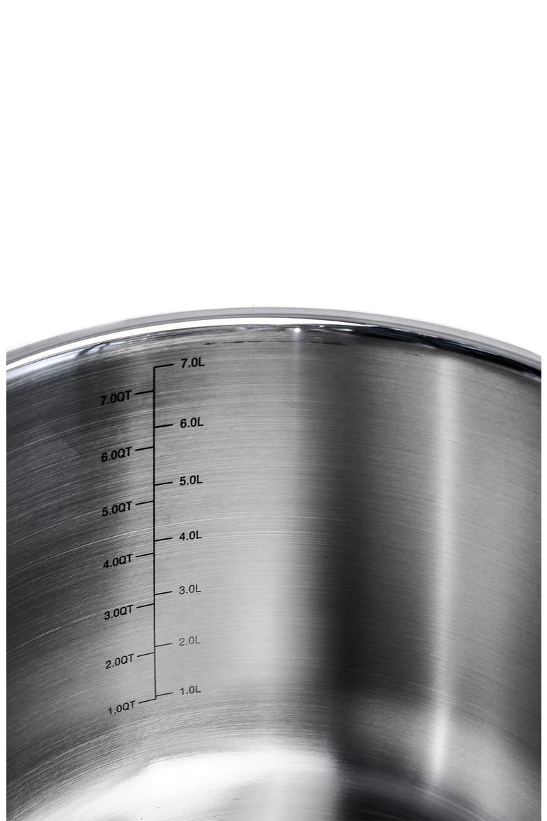 Professional Stainless Steel Tri-Ply 7-Qt. Stock Pot, Alternate, color, SILVER