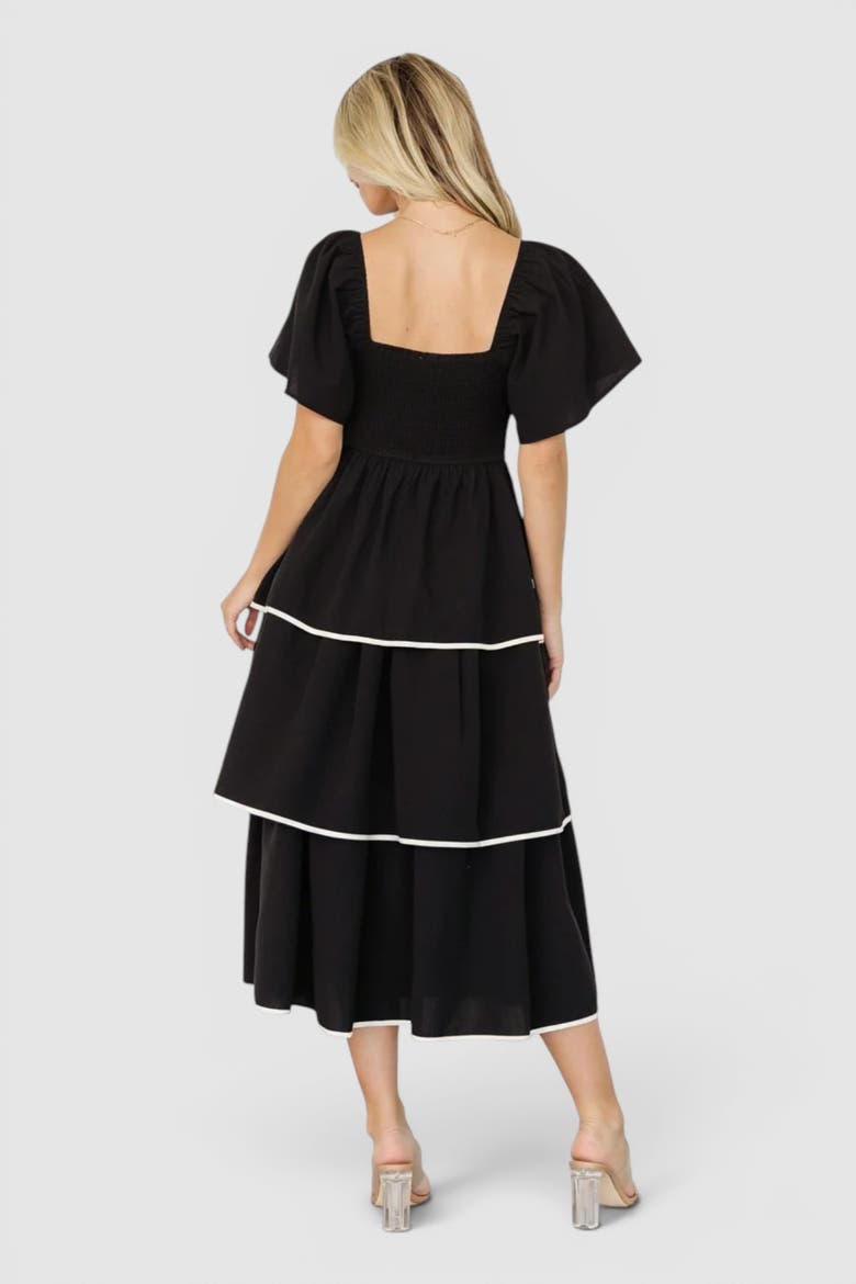 Madrid Tiered Dress, Alternate, color, Black