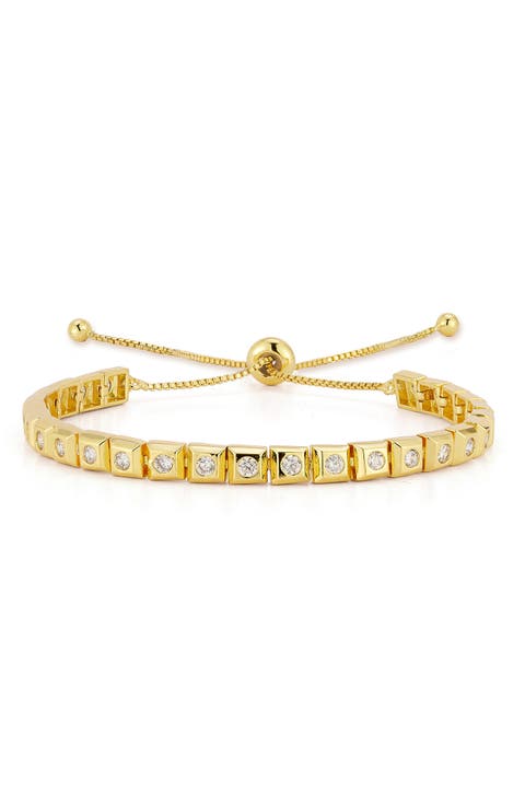 Cubic Zirconia Tennis Slide Bracelet