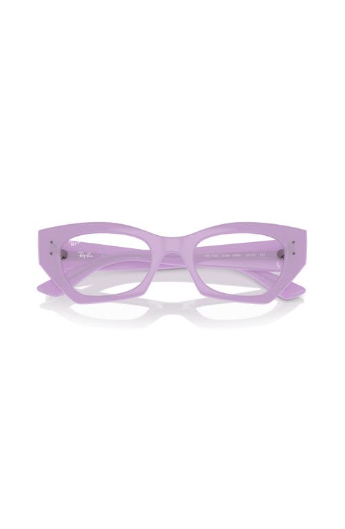 Ray Ban Ray-ban 52mm Irregular Optical Glasses In Purple