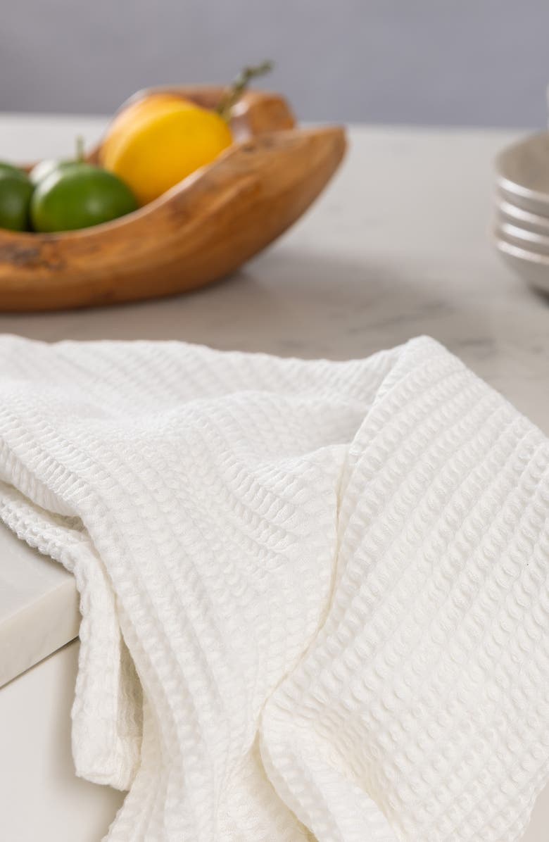 ettitude Set of 2 Waffle Dish Towels, Alternate, color, Cloud