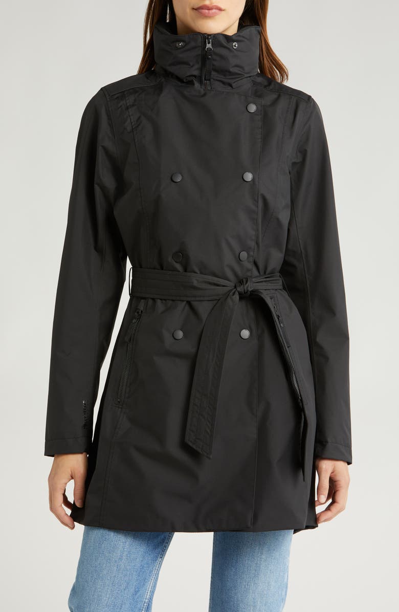Helly Hansen Wesley II Waterproof Insulated Trench Coat, Alternate, color, Black