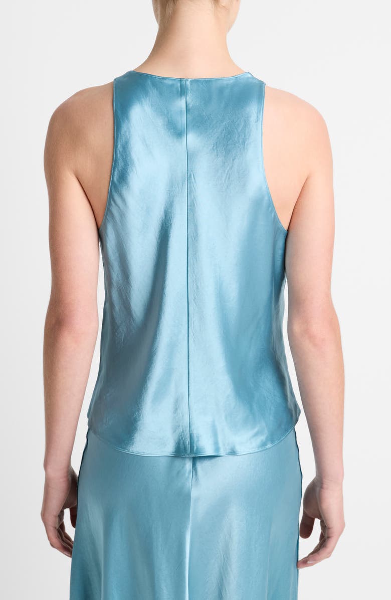 Vince Satin Crossover Tank, Alternate, color, Jade Sea