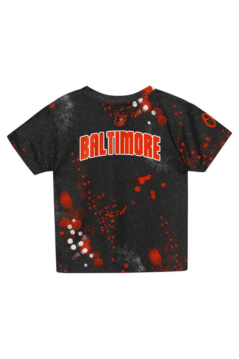 Preschool Outerstuff  Black Baltimore Orioles Pinch Hitter Infielder T-Shirt & Shorts Set, Alternate, color, Black