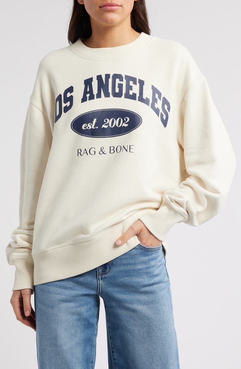 rag & bone Los Angeles Collegiate Graphic Sweatshirt, Main, color, 