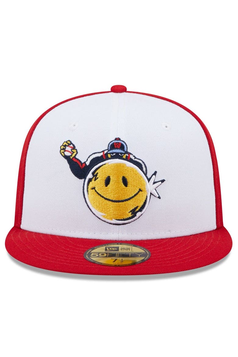 Men's New Era White/Red Worcester Red Sox Marvel x Minor League 59FIFTY Fitted Hat, Alternate, color, White