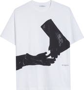 Givenchy Regular Fit Gloves Trompe l'Oeil Print T-Shirt