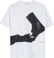Givenchy Regular Fit Gloves Trompe l
Oeil Print T-Shirt