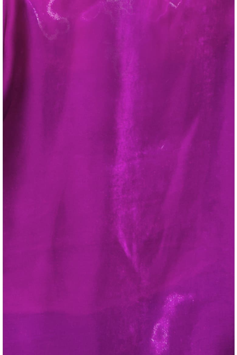 Solid Long Sleeve Organza Top, Alternate, color, ORCHID