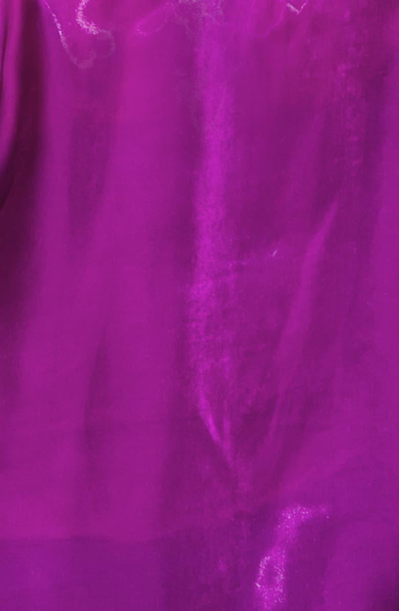 FLYING TOMATO Solid Long Sleeve Organza Top, Alternate, color, Orchid