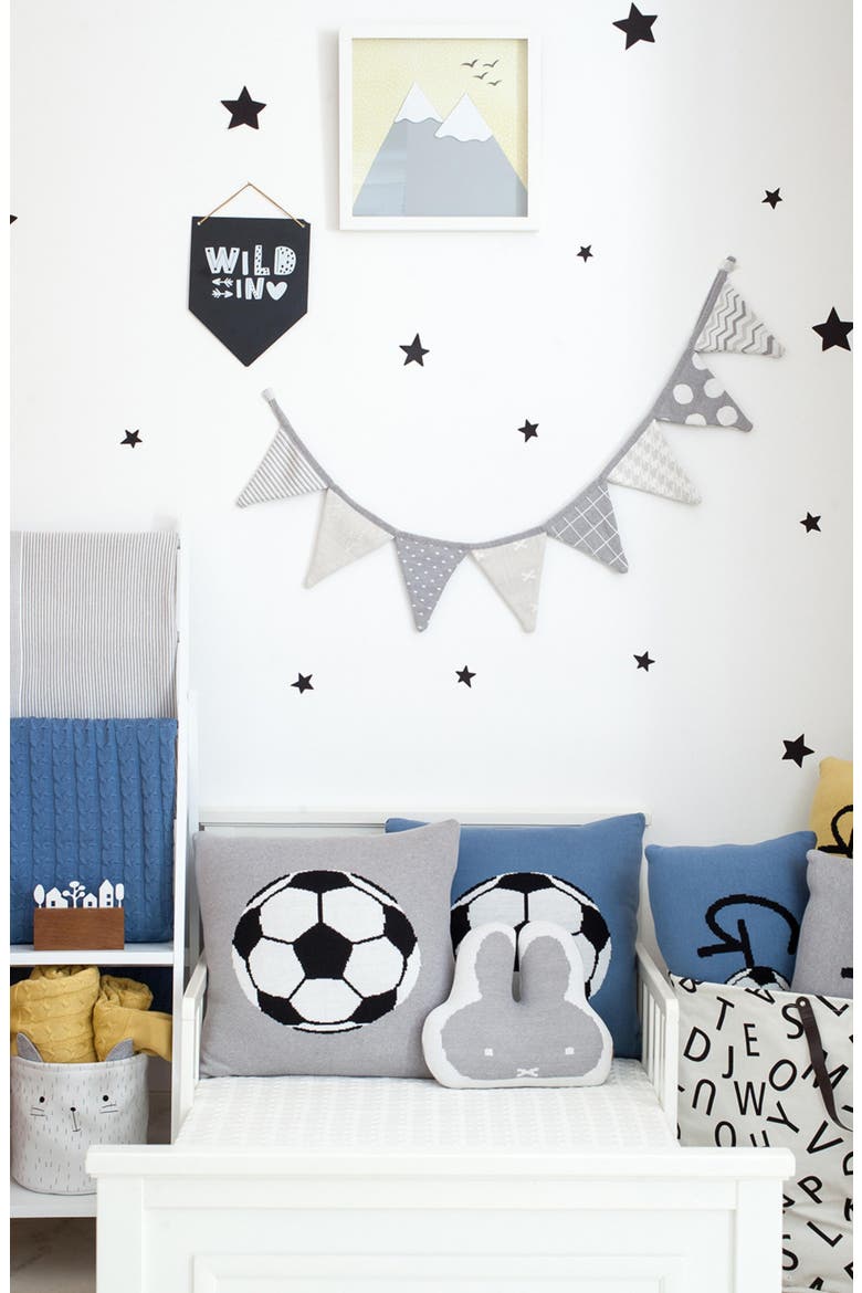Soccer Ball Accent Pillow, Alternate, color, GREY