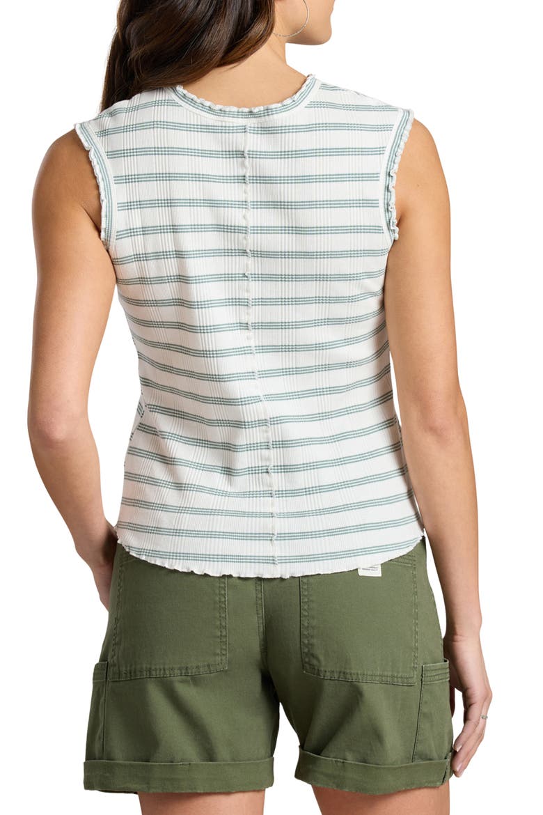 Lilia Sleeveless Knit Stripe Tank, Alternate, color, SNOW WHITE