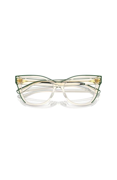 Tory Burch 51mm Cat Eye Optical Glasses In Transparent