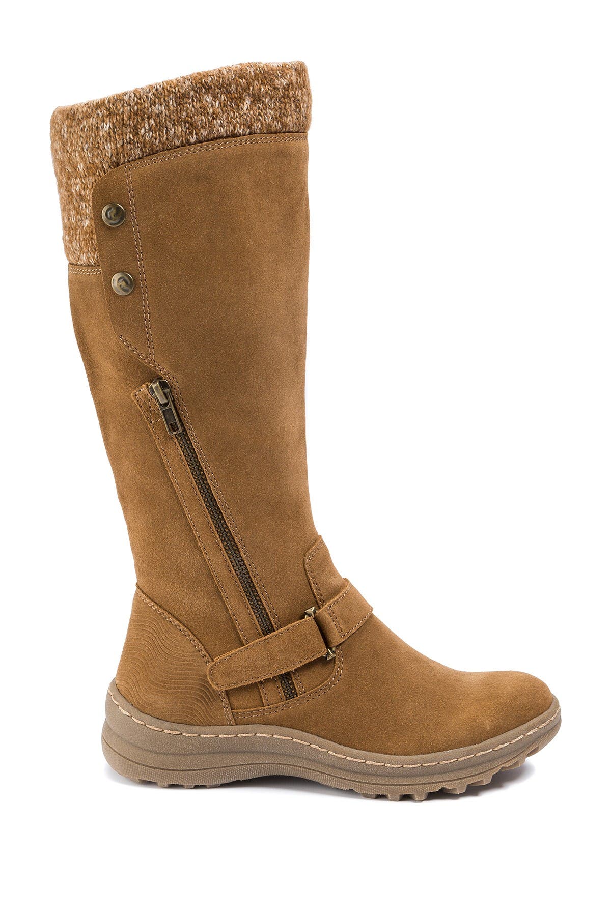 Adele Tall Water Resistant Faux Shearling Boot, Alternate, color, WHISKEY