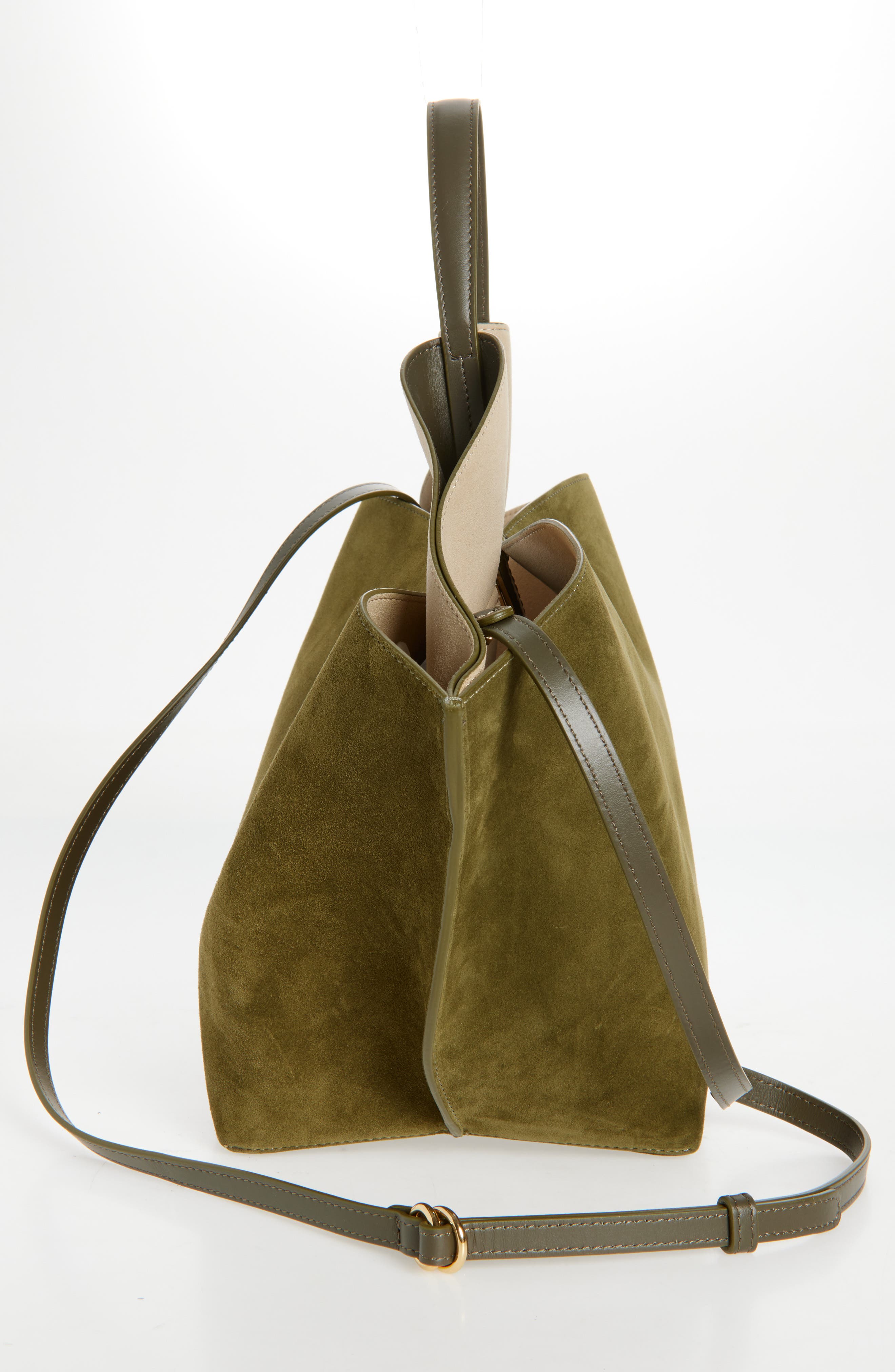 Ree Projects Medium Ann Suede Tote, Alternate, color, Khaki