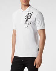 PHILIPP PLEIN Polo Shirt Ss Gothic Plein Pp Hexagon Men
