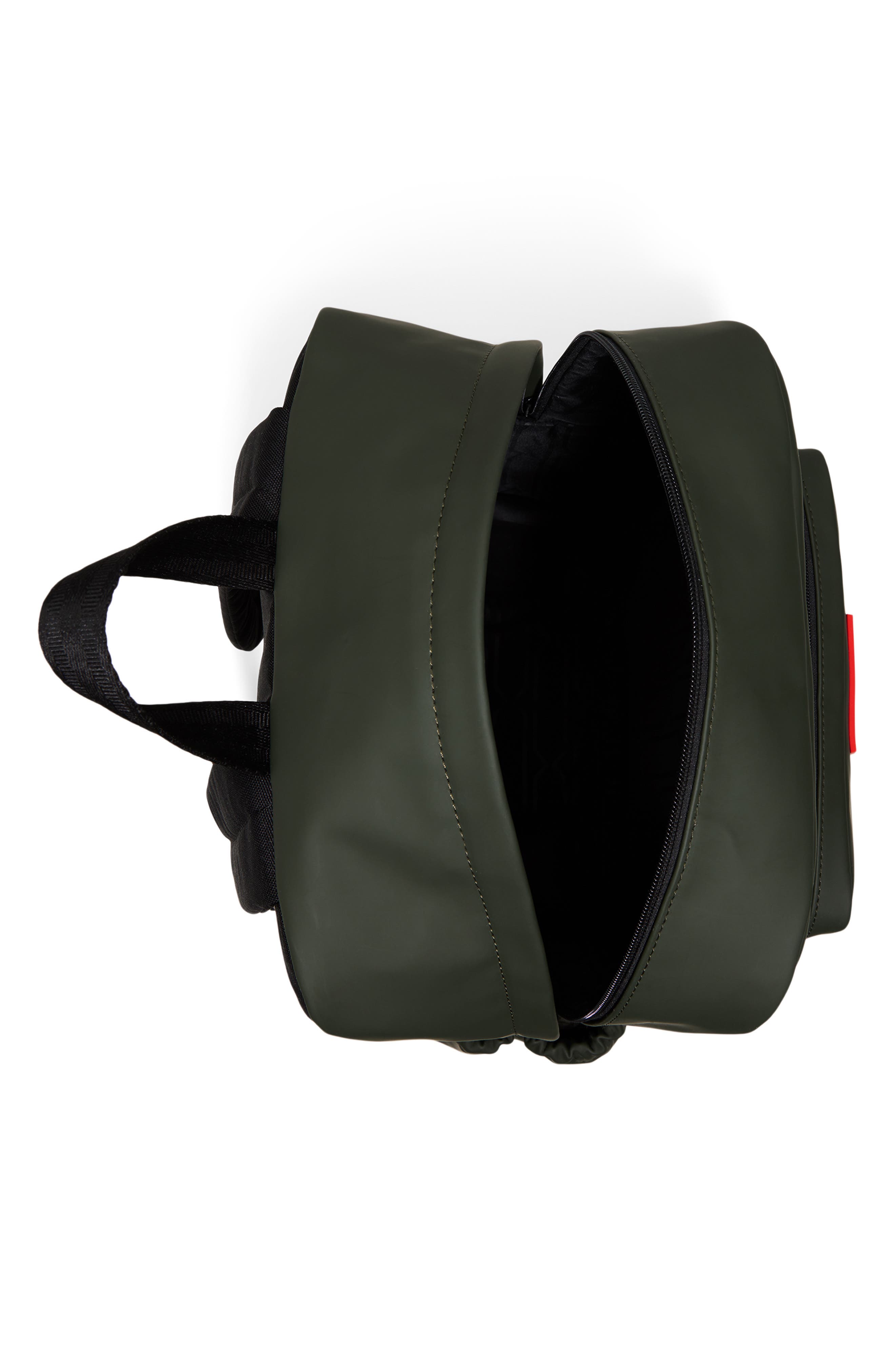Matte Faux Leather Backpack, Alternate, color, DARK GREEN
