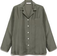 MANGO Silk Pajama Shirt