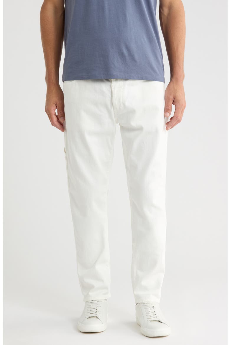 Wells Carpenter Slim Leg Jeans, Main, color, WHITE