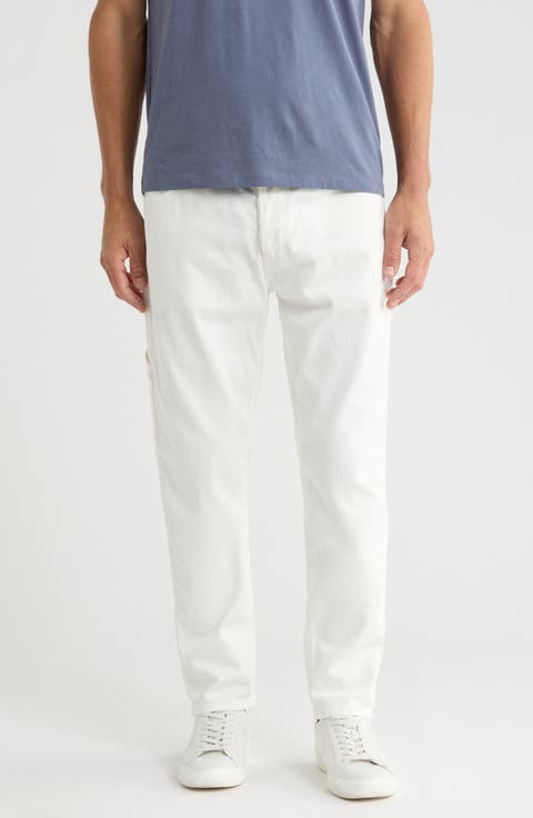 Wells Carpenter Slim Leg Jeans (White)