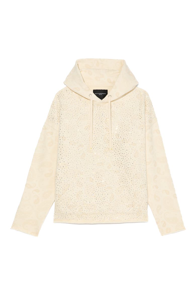 Rhinestone Paisley Cotton Hoodie, Alternate, color, PAISLEY