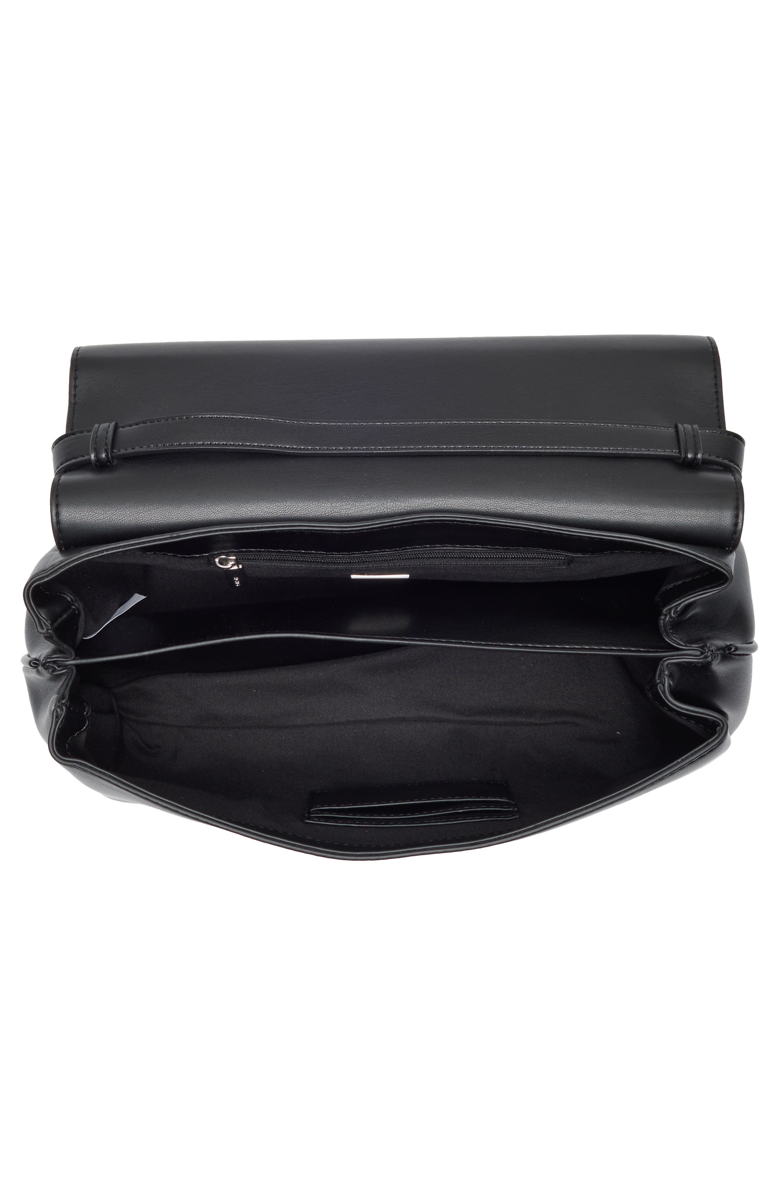 BCBG Draped Shoulder Bag, Alternate, color, Black