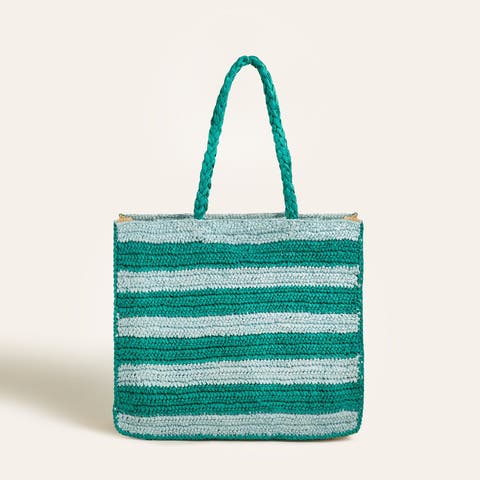 Delhi 100% Raffia Shoulder Bag 17X14 In