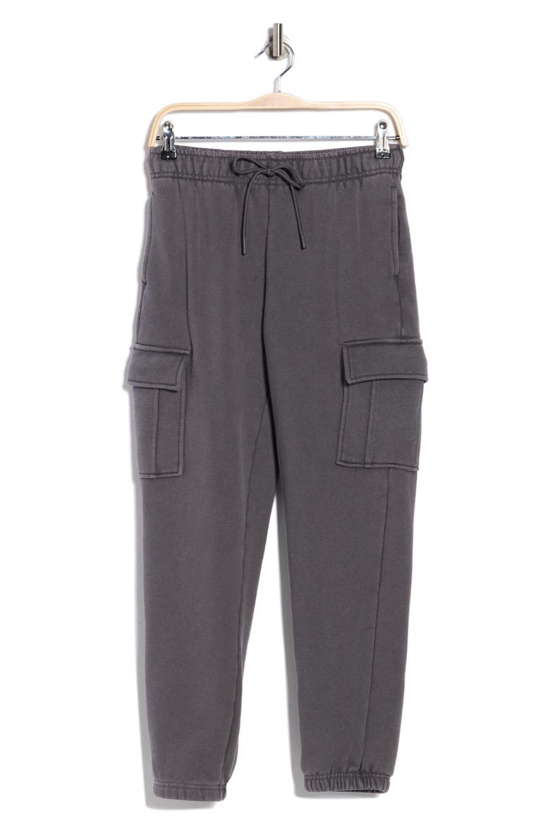 Washed Fleece City Chic Cargo Pants, Alternate, color, WASHED MOONLESS NIGHT