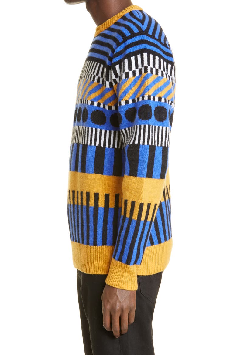 x Camille Walala Fair Isle Lambswool Sweater, Alternate, color, NAVY/ ECRU FLOWER