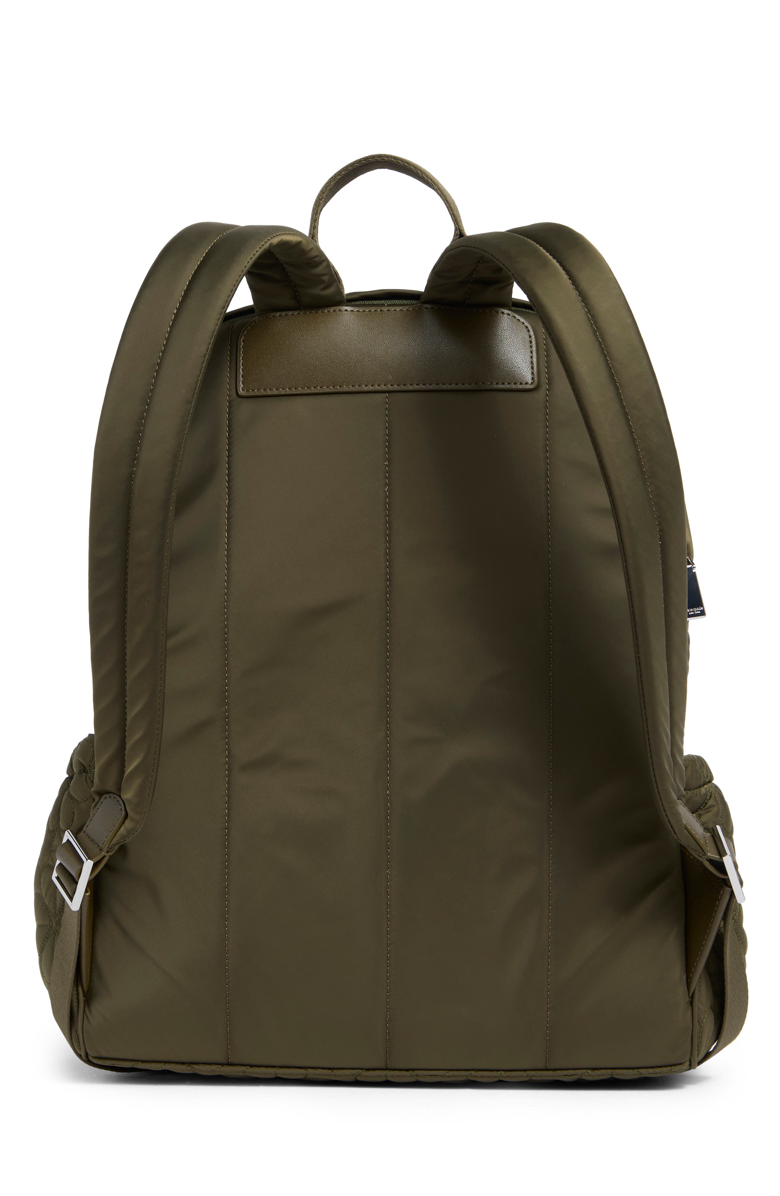Large Tilly Quilted Backpack, Alternate, color, OOLONG GREEN