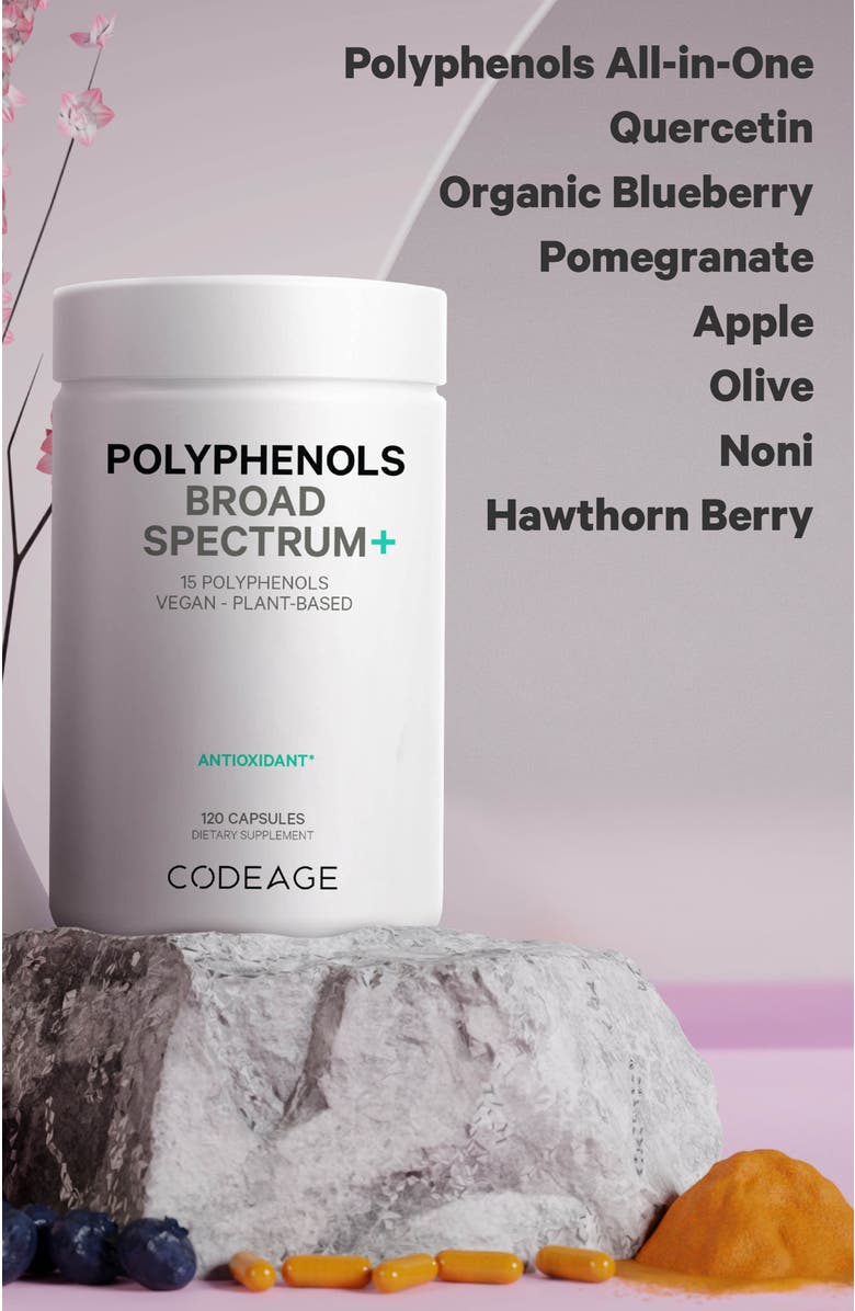 Codeage Polyphenols Broad Spectrum Vegan Superfood Supplement, Alternate, color, White