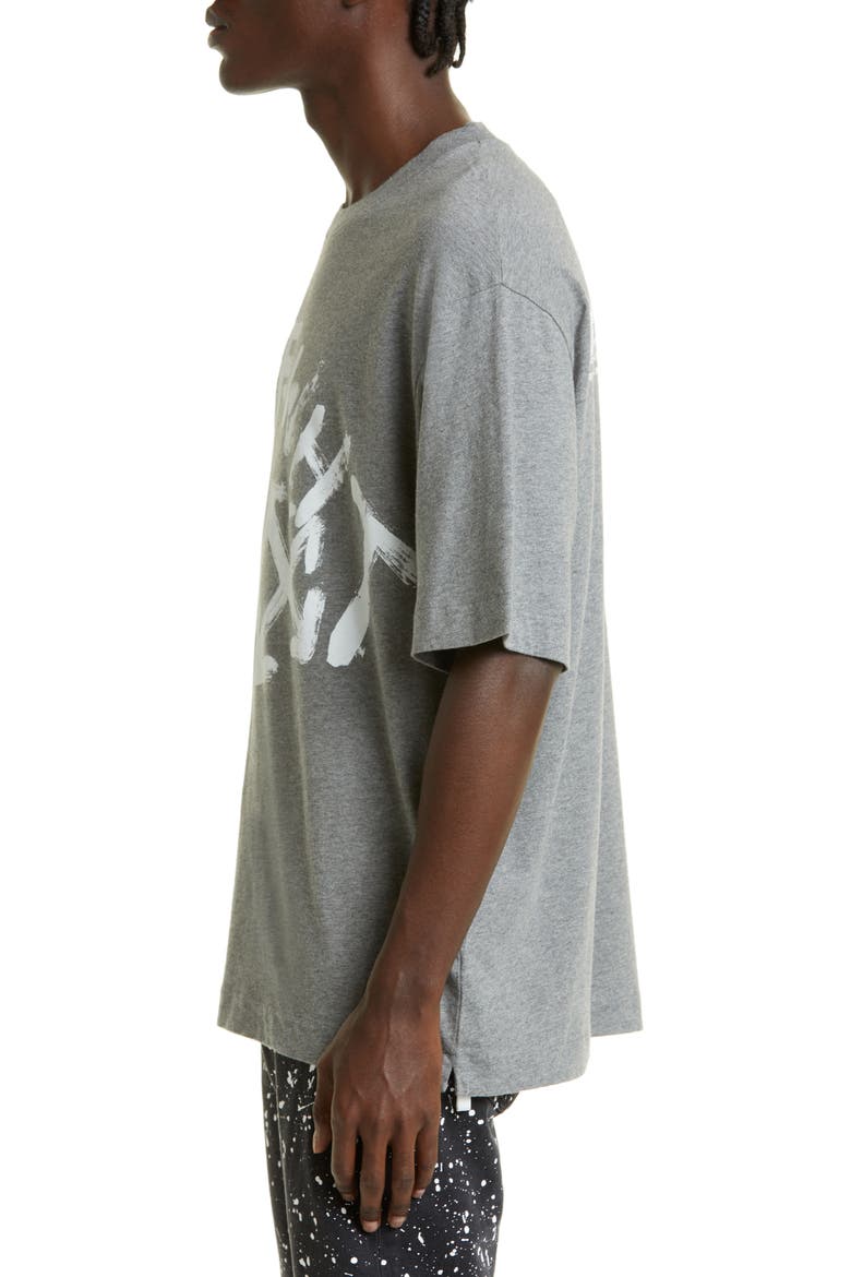Paint Script Logo Cotton Graphic Tee, Alternate, color, MELANGE GREY