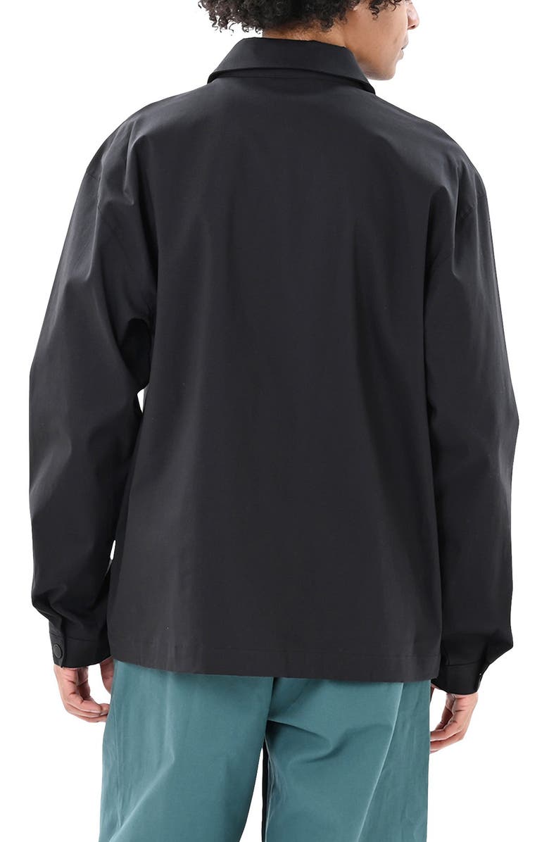 New Balance Water Repellent Cotton Blend Twill Coach's Jacket, Alternate, color, Black