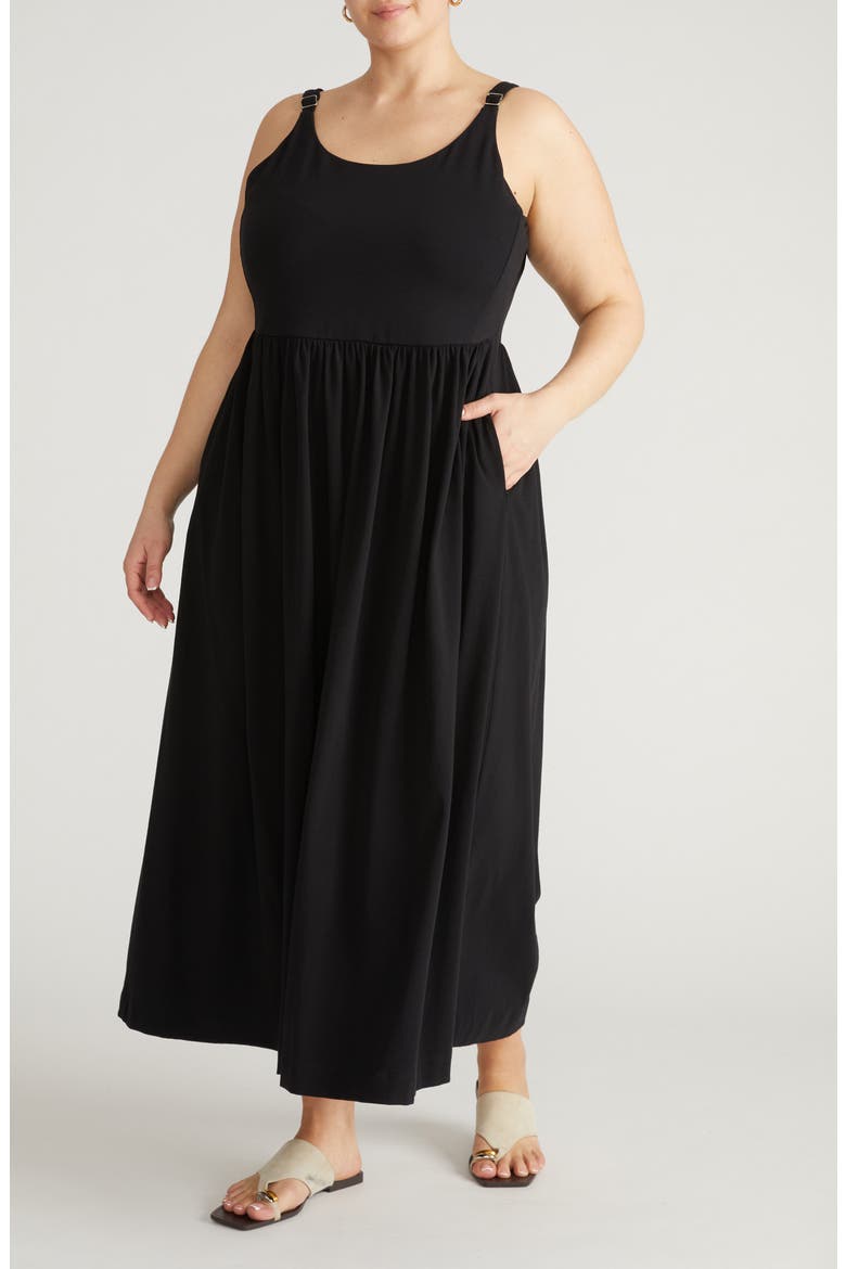Cayo Cami Maxi Dress, Main, color, BLACK