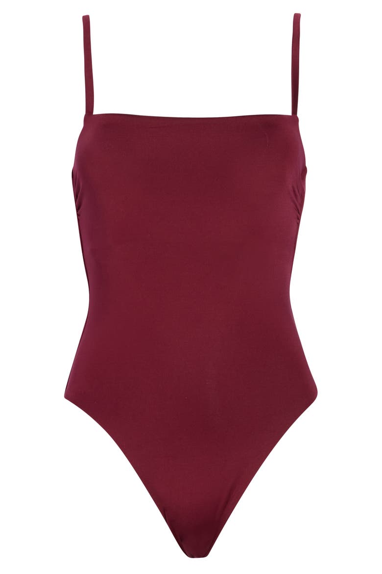Jenna One-Piece Swimsuit, Alternate, color, BURGUNDY