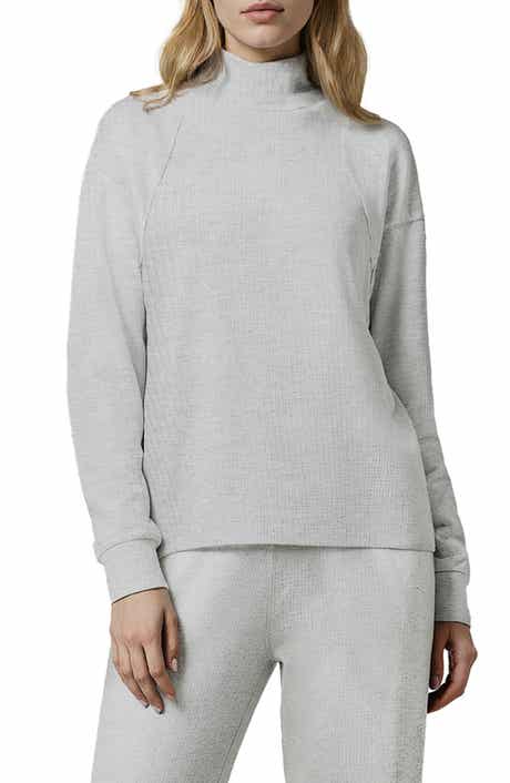 Three Dots Brushed Ribbed Pullover Sweatshirt