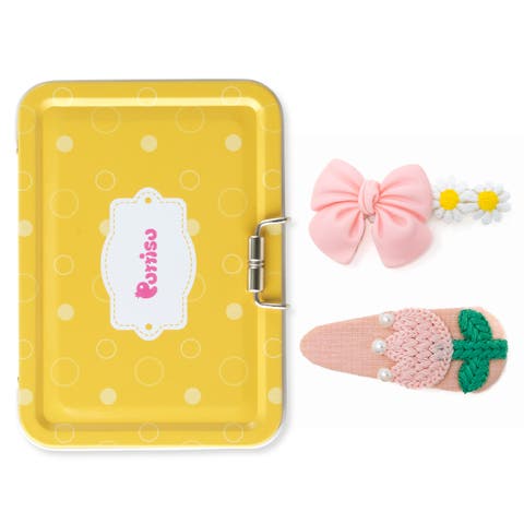 2-piece Hair Clip Gift Set - Bow Garden