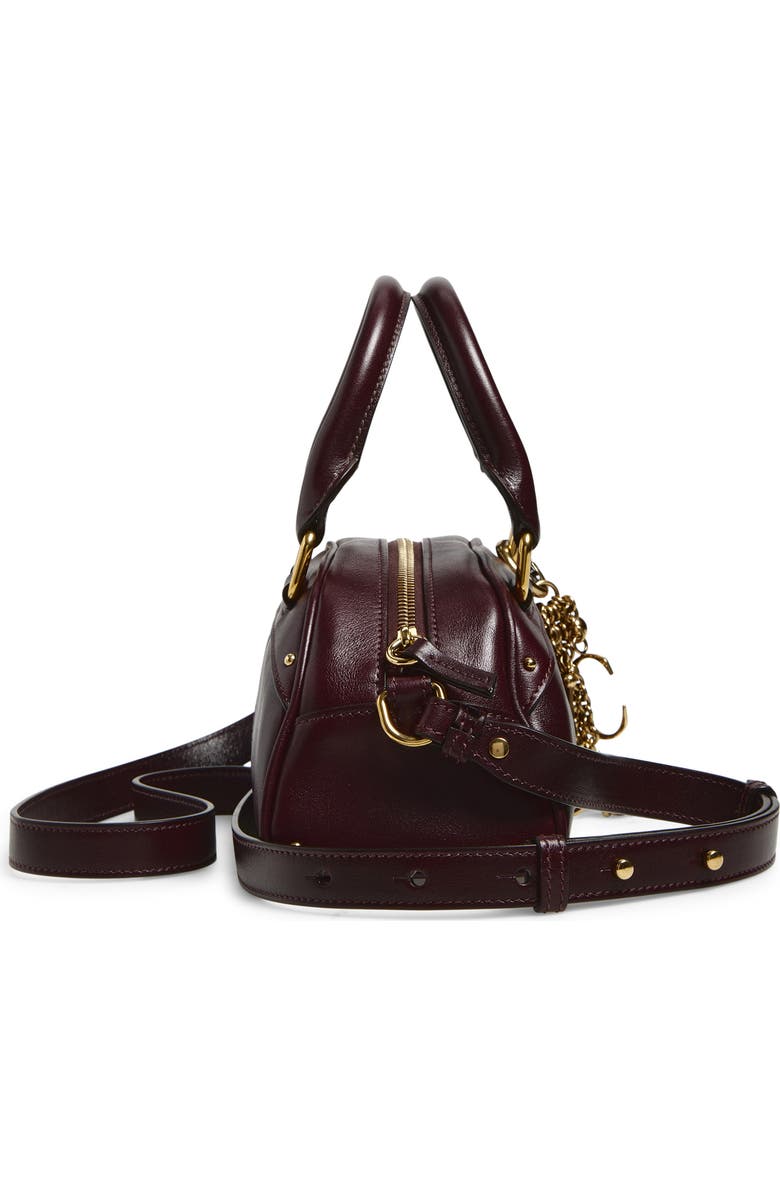 Chloé Bowling Leather Handheld Bag, Alternate, color, Perfect Plum