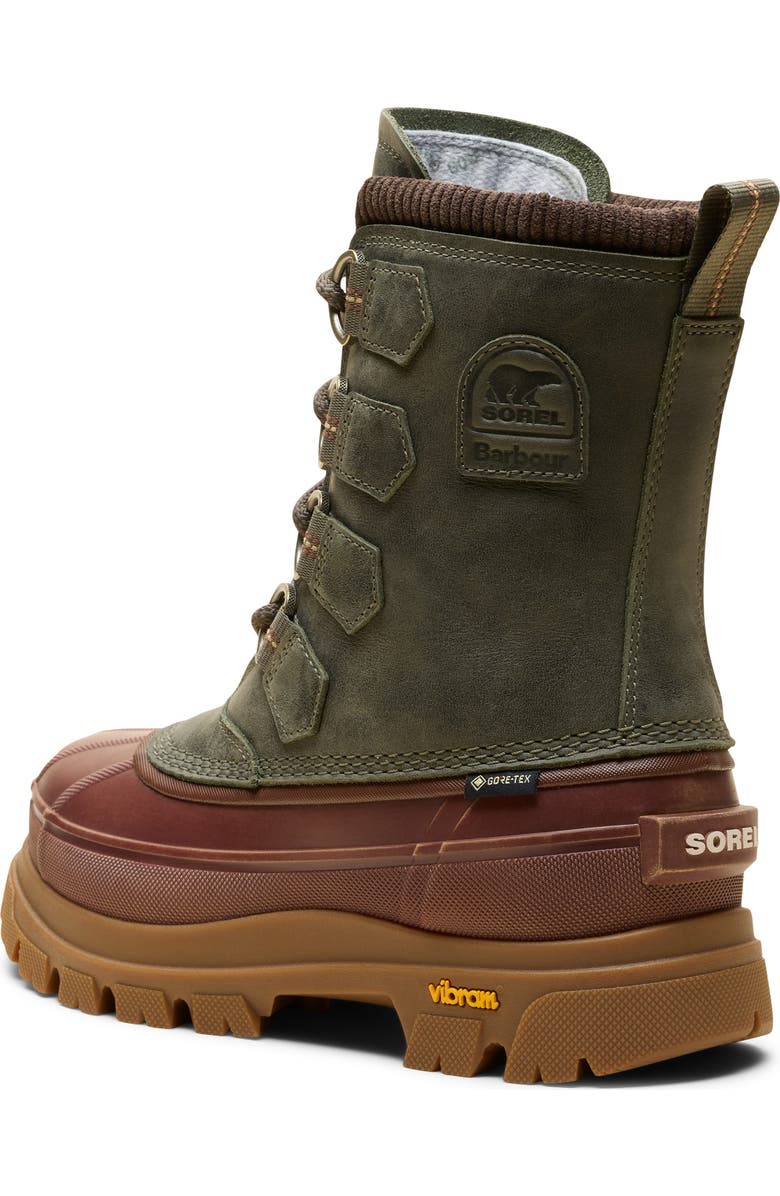 SOREL x Barbour Caribou Horizon Gore-Tex<sup>®</sup> Weatherproof Boot, Alternate, color, Alpine Tundra/ Gum 10