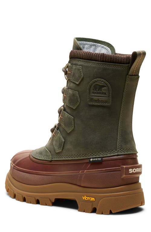 Sorel X Barbour Caribou Horizon Gore-tex® Weatherproof Boot In Green