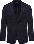 Emanuel Berg Navy Wool Blend Sport Coat
