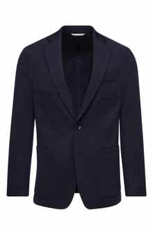 Emanuel Berg Navy Wool Blend Sport Coat