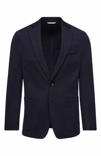 Emanuel Berg Navy Wool Blend Sport Coat