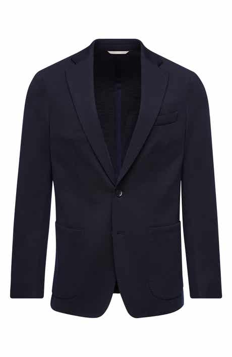 Emanuel Berg Navy Wool Blend Sport Coat