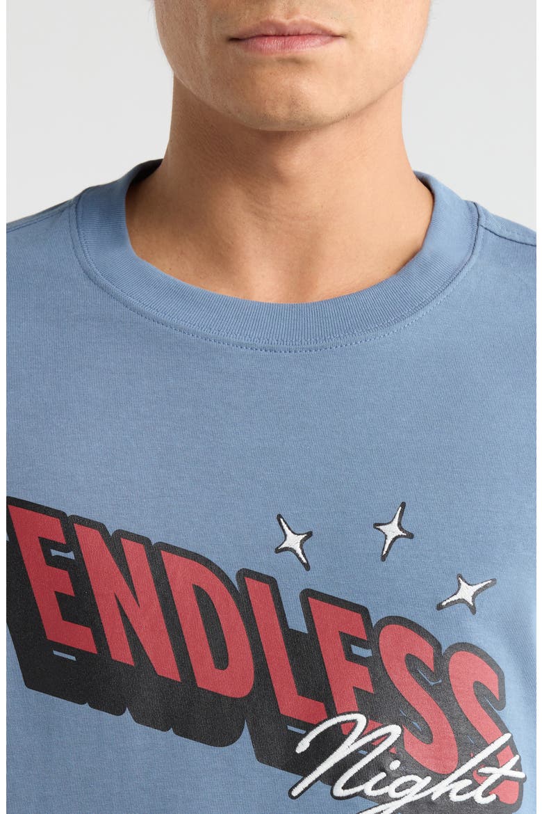 Endless Nights Graphic T-Shirt, Alternate, color, BLUE
