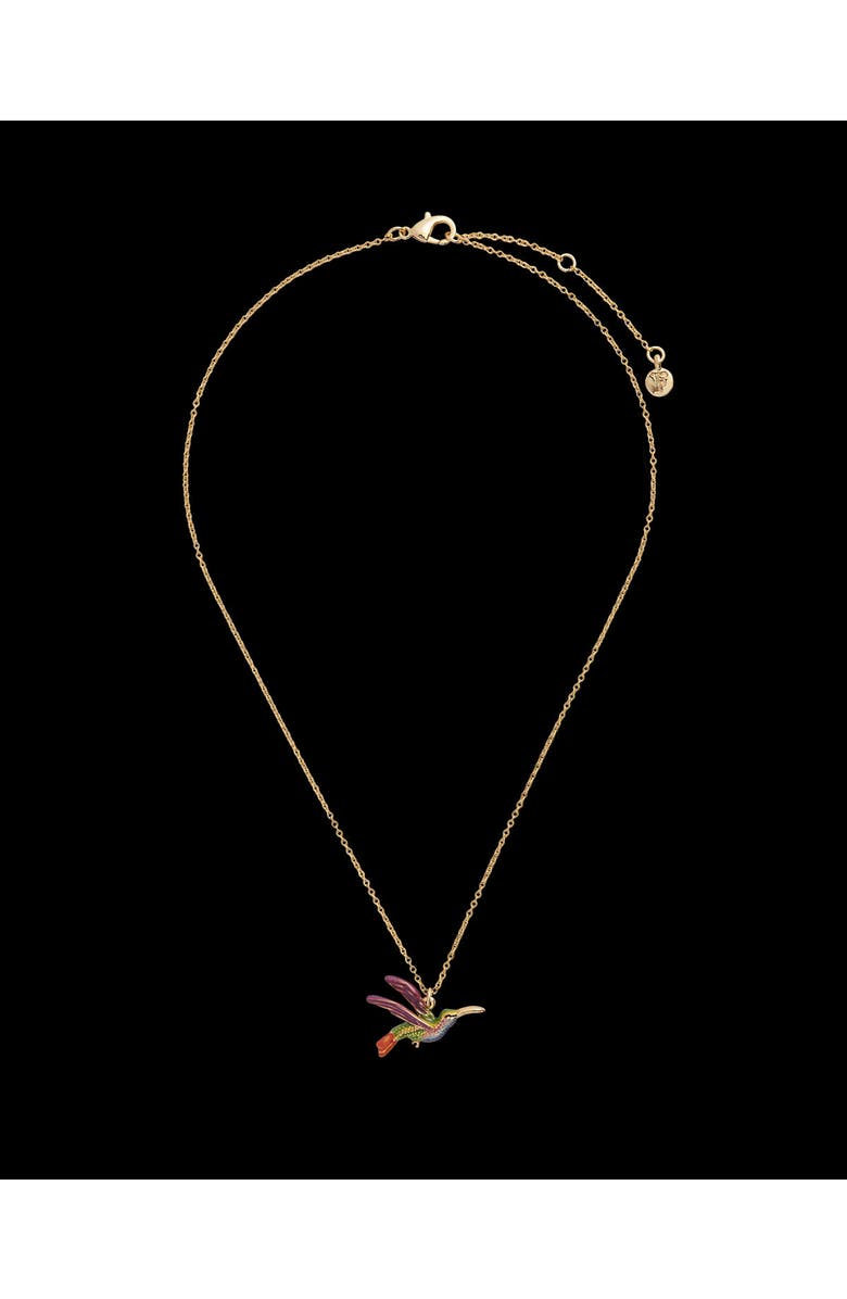 Fable England Hummingbird Pendant Necklace, Alternate, color, Multi & Gold