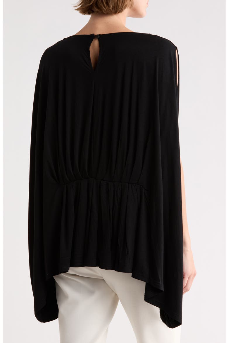 Slit Sleeve Top, Alternate, color, BLACK