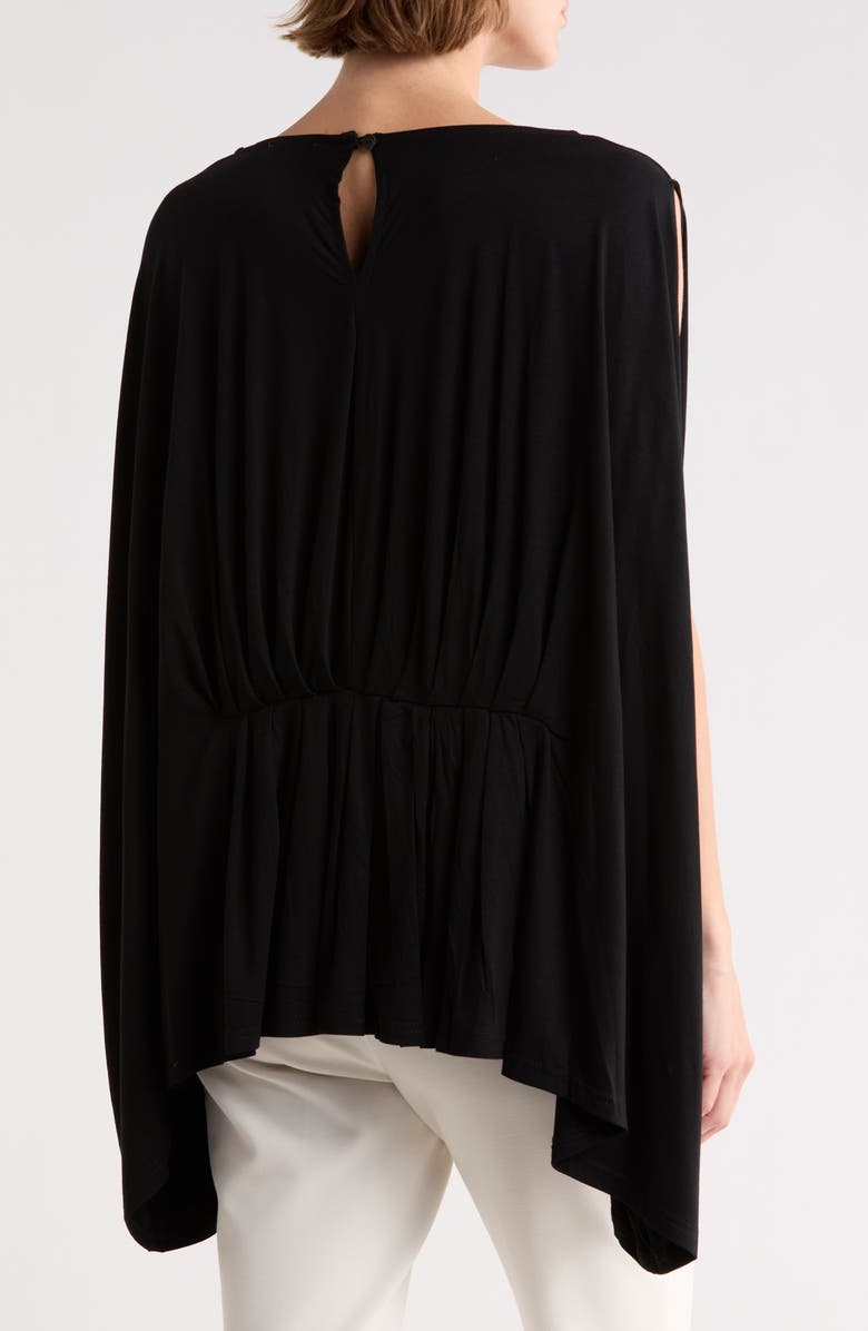 PATRIZIA LUCA Slit Sleeve Top, Alternate, color, Black