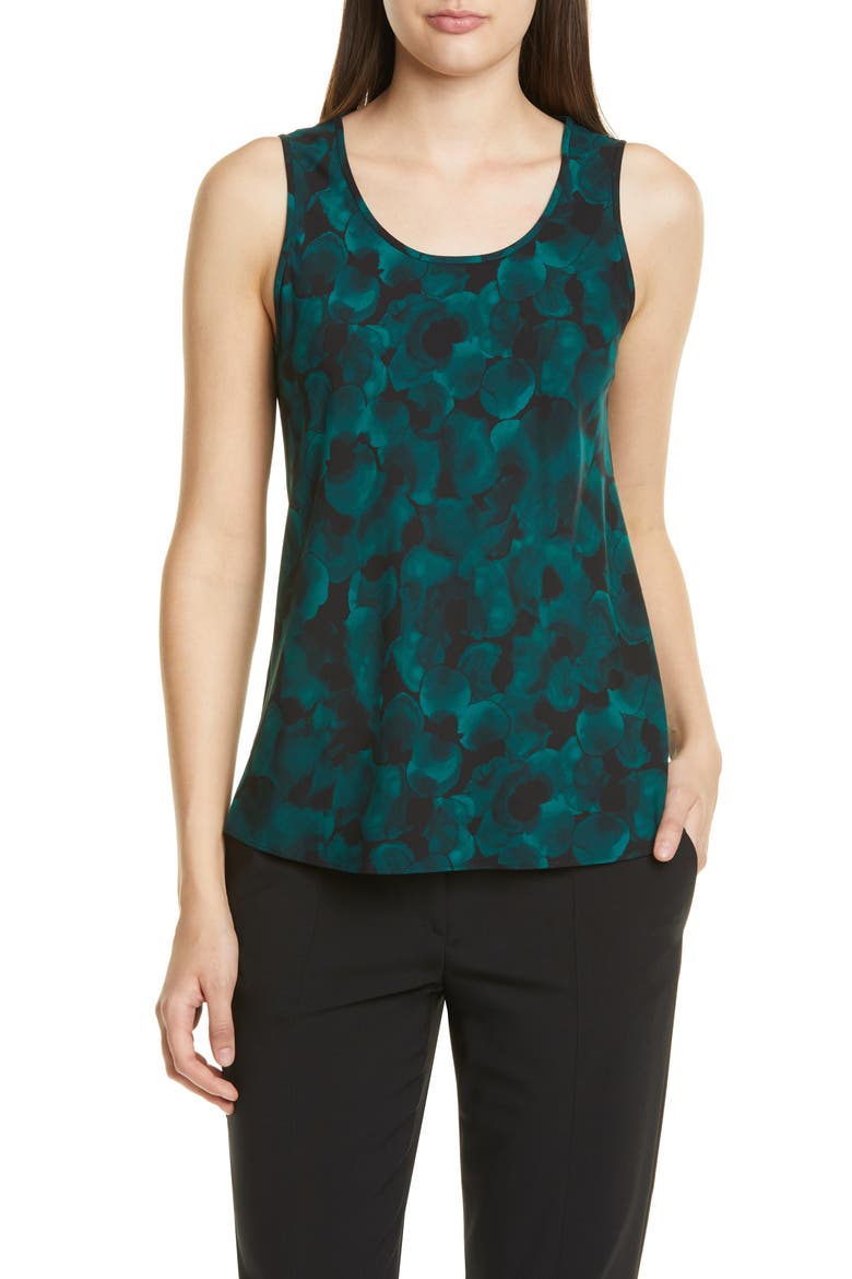 Inolea Tank, Main, color, DARK EMERALD FLORAL FANTASY