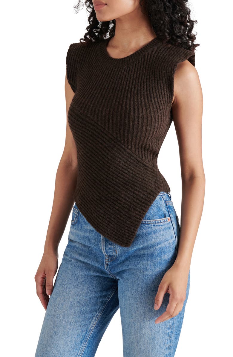 Steve Madden Jaylin Asymmetric Sweater Vest, Alternate, color,